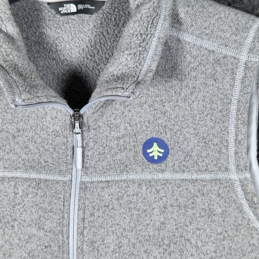 The North Face Gordon Lyons Full Zip Fleece Vest Grey Heather XL NF0A47FA
